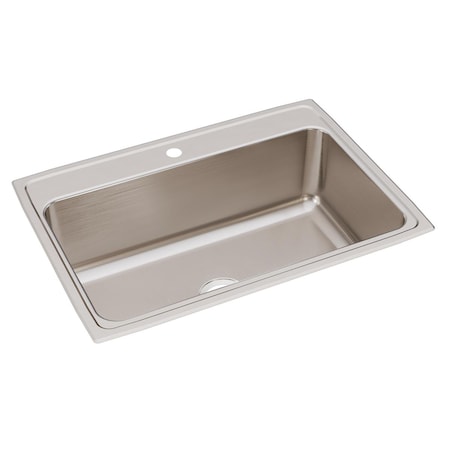Lustertone Ss 31 X 22 X 10.1 Single Bowl Drop-In Sink With Quick-Clip